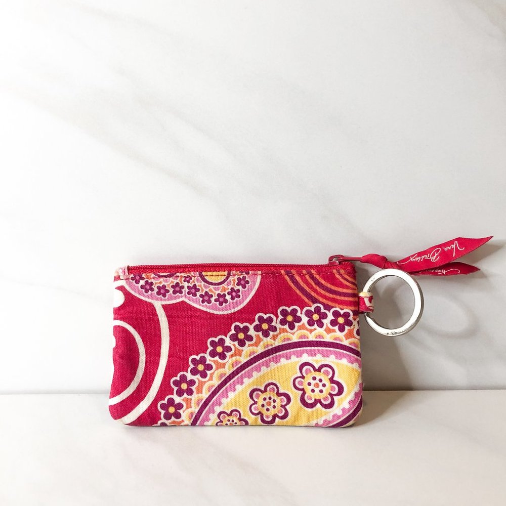 Vera Bradley Raspberry Fizz Mini Keychain Wallet - Picture 2 of 5